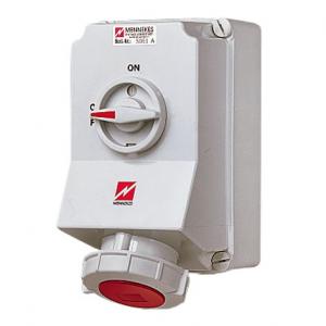 工業(yè)插座 DUO 63A5P 6H400V IP67，5113A