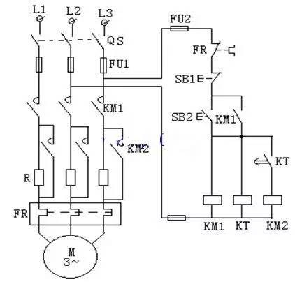 三相籠型異步電動(dòng)機(jī)定子繞組串電阻起動(dòng)